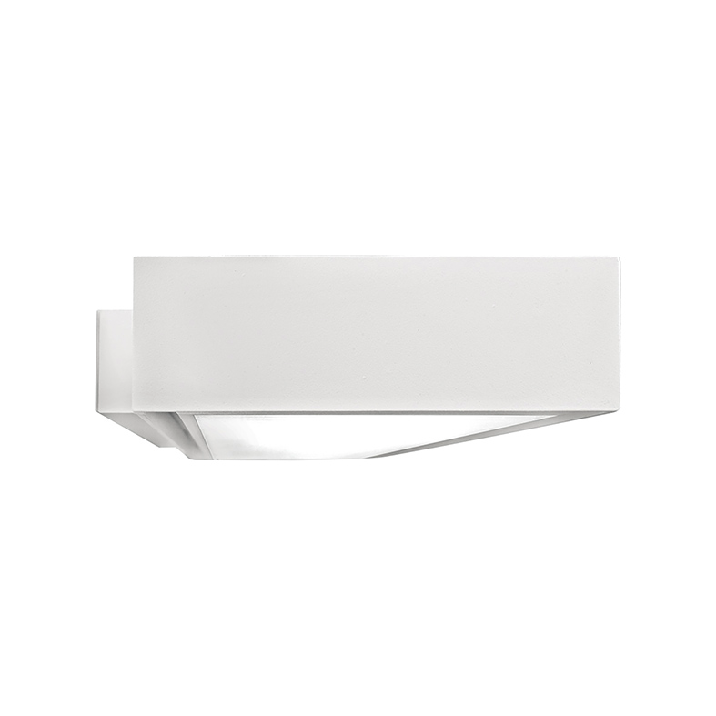 Kinkiet LED Tofu, 20 W, 3000 K, CRI90, biały – kinkiet z wytłaczanego aluminium i opalowego poliwęglanu – Rossini Group