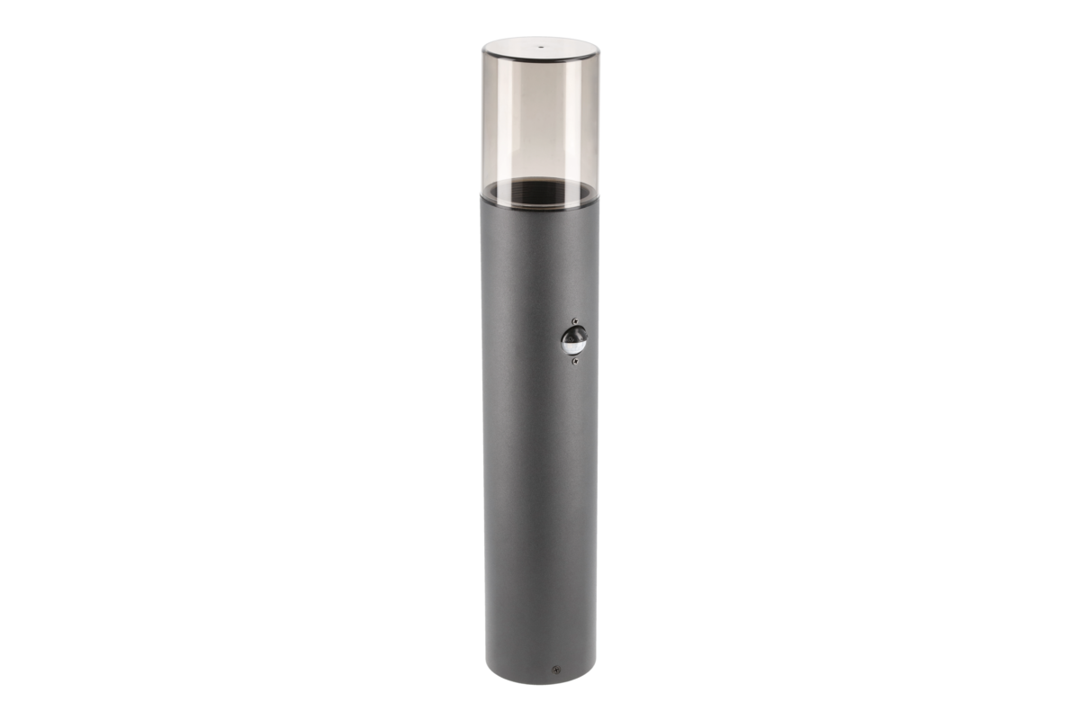 Oprawa ogrodowa MEDIO-P 50 PIR, E27, MAX.15W, AC220-240V, IP54, słupek, grafitowy