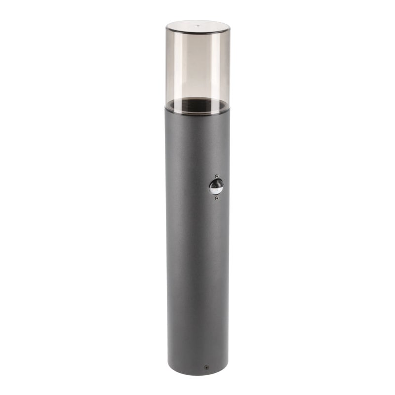 Oprawa ogrodowa MEDIO-P 50 PIR, E27, MAX.15W, AC220-240V, IP54, słupek, grafitowy