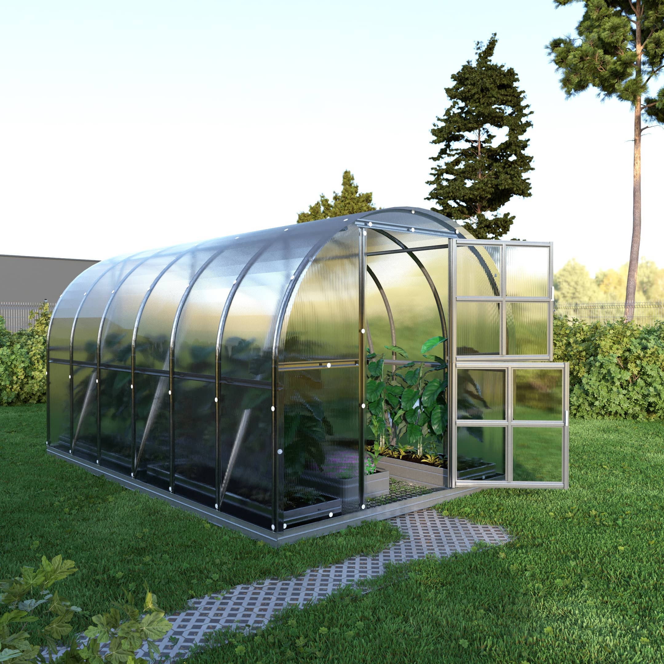 Szklarnia KLASIKA ARCH 3 x 4 m (12 m²), 4 mm z powłoką z poliwęglanu 1szt.