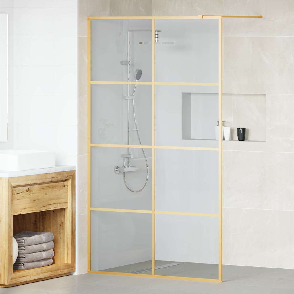 Ściana prysznicowa typu walk-in złoty 115 x 195 cm vidaXL