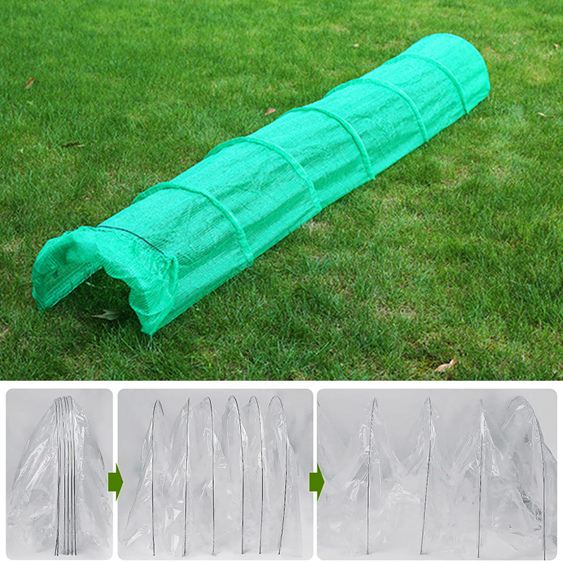 Ochrona szklarni 2 w 1 przed upałem słonecznym, siatka cieniująca do tunelu ogrodowego, kanału do sadzenia, siatka przeciw owadom, 300 x 45 cm