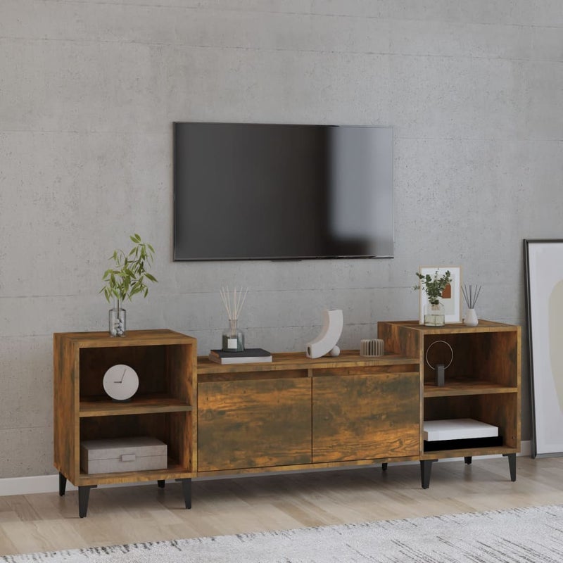 Szafka pod telewizor, przydymiony dąb, 160x35x55 cm vidaXL