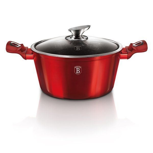 Garnek granitowy 24 cm Berlinger haus bh-1257 red metallic line 1szt