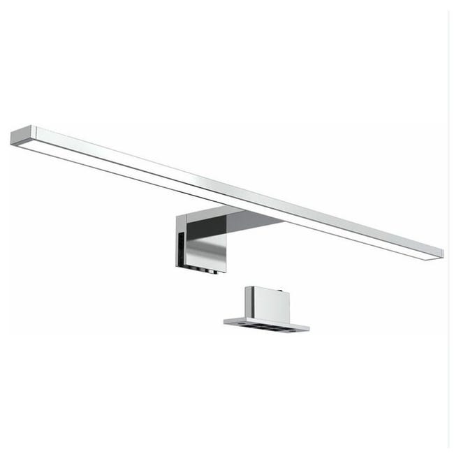 Oświetlenie lustra LED, oświetlenie szafki, kinkiet łazienkowy, neutralne białe światło 4000 kelwinów, 5 W, 650 lm, IP44, szerokość 300 mm, chrom