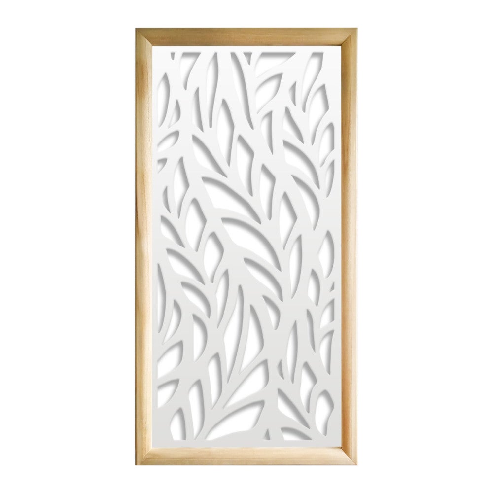 ALGA - Prostokątne moduły dekoracyjne z drewna i PCV - Rozmiar 73x148 cm - Grubość 64 mm - Kolor wewnętrzny BIAŁY