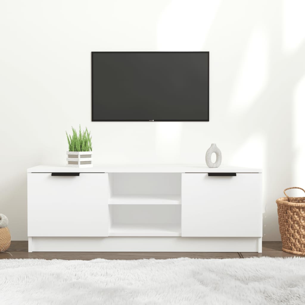 Szafka pod telewizor, biała, 102x35x36,5 cm vidaXL
