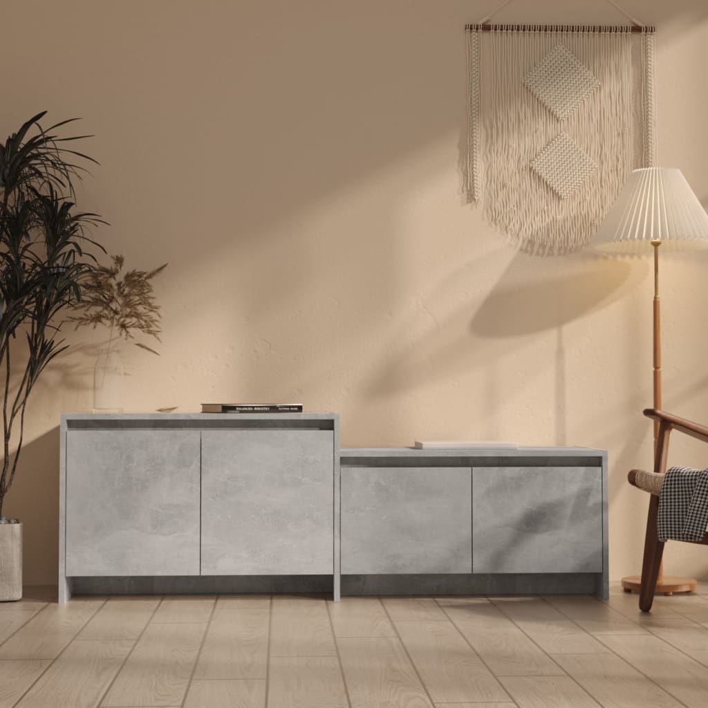 Szafka pod TV, szarość betonu, 146,5x35x50 cm vidaXL