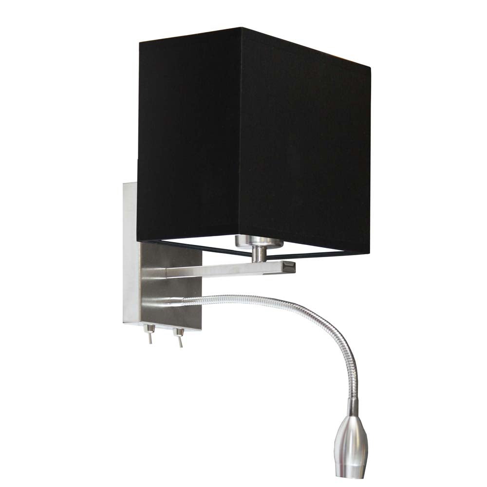 Kinkiet LED lampa ścienna lampa na ścianę z abażurem prostokąt MOTO