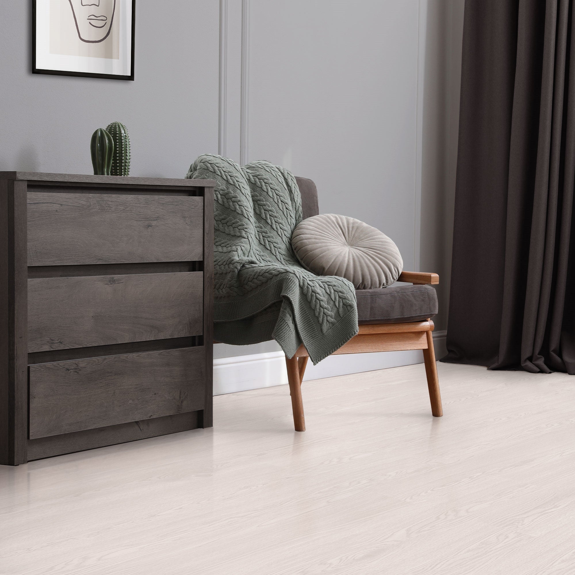 ML-Design podłoga Deluxe PVC samoprzylepne deski winylowe 91,5x15,3cm 2 mm 11,15m²/80 szt. kolor dab bialy dab realistyczny wygląd drewna