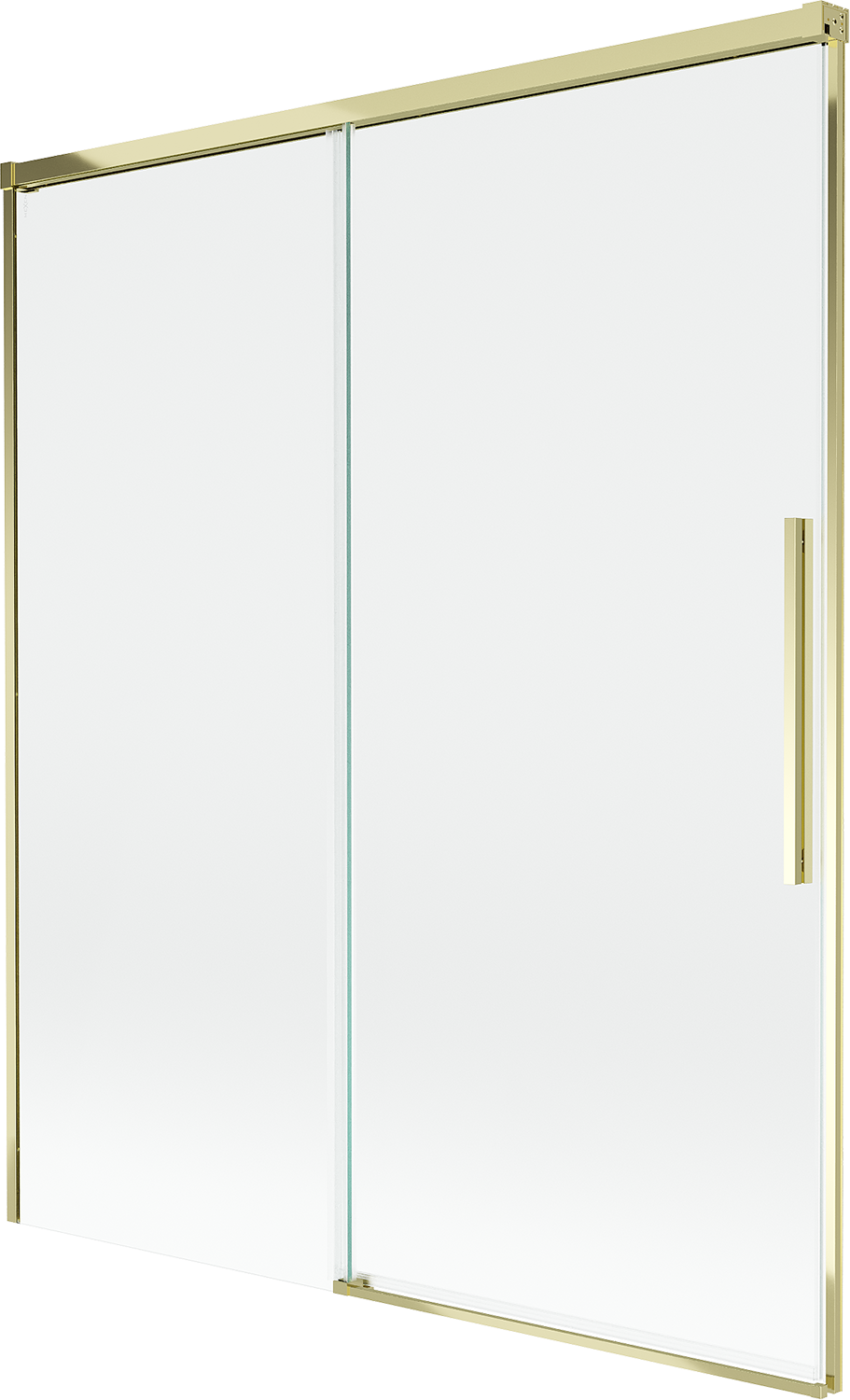 Mexen Rox parawan nawannowy 2-skrzydłowy rozsuwany 140 x 150 cm, transparent, złoty - 8C9-140-001-50-00