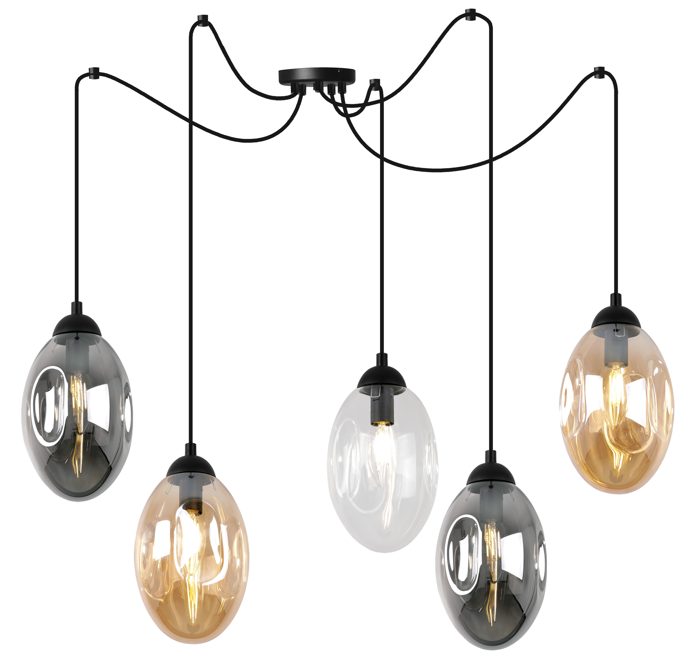 Lampa sufitowa wisząca Light Home LH Vigo Spider 5x E14 60W multikolor