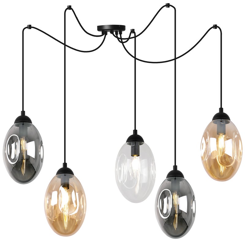 Lampa sufitowa wisząca Light Home LH Vigo Spider 5x E14 60W multikolor