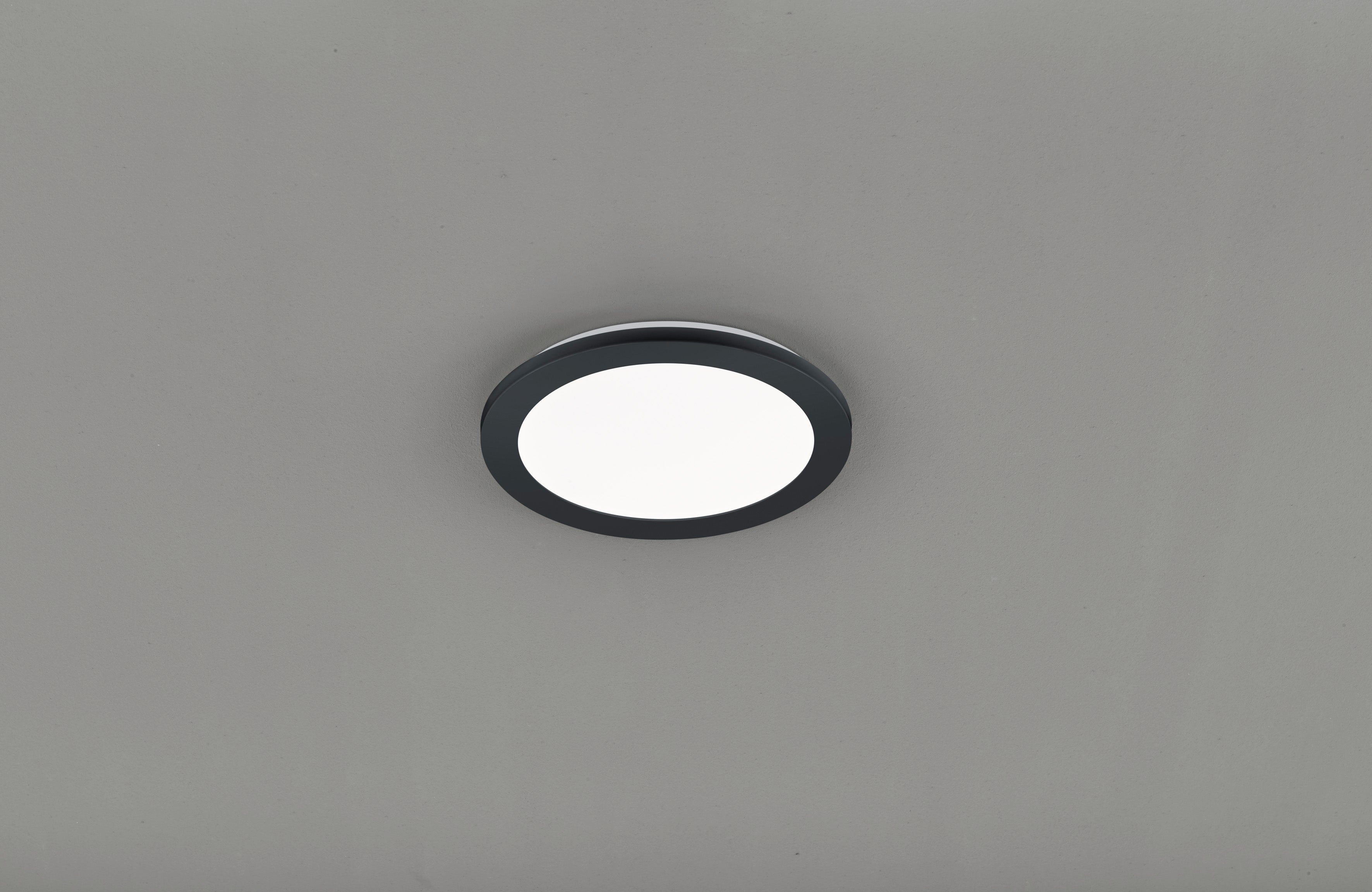 Plafon okrągły CAMILLUS LED 15W Ciepła biel 1350 lm czarno-biały wym:3x26x26cm IP44 RL