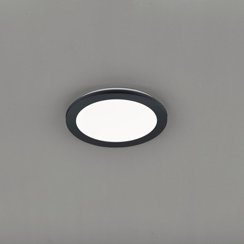 Plafon okrągły CAMILLUS LED 15W Ciepła biel 1350 lm czarno-biały wym:3x26x26cm IP44 RL
