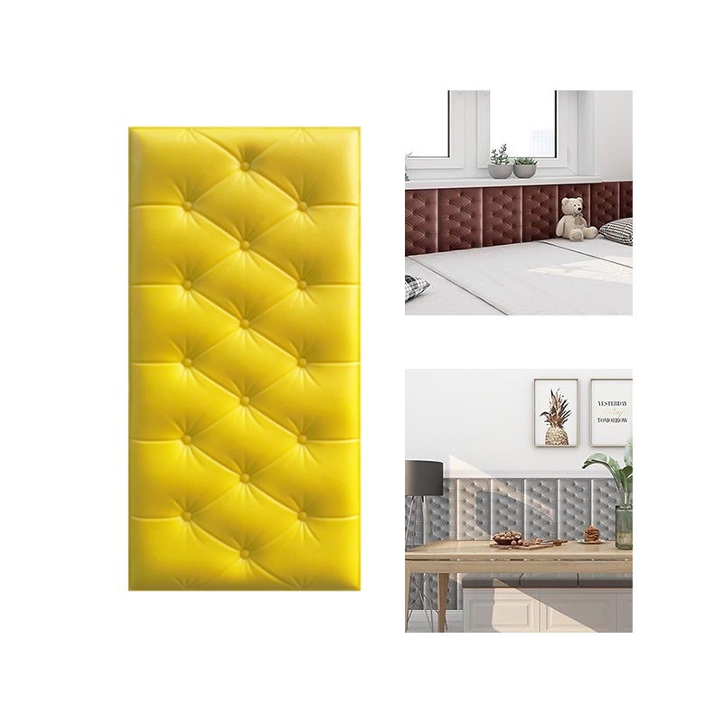 Naklejki ścienne dekoracyjne 3D żółte antykolizyjne do wnętrz poduszki 30 x 60 cm 10 szt.