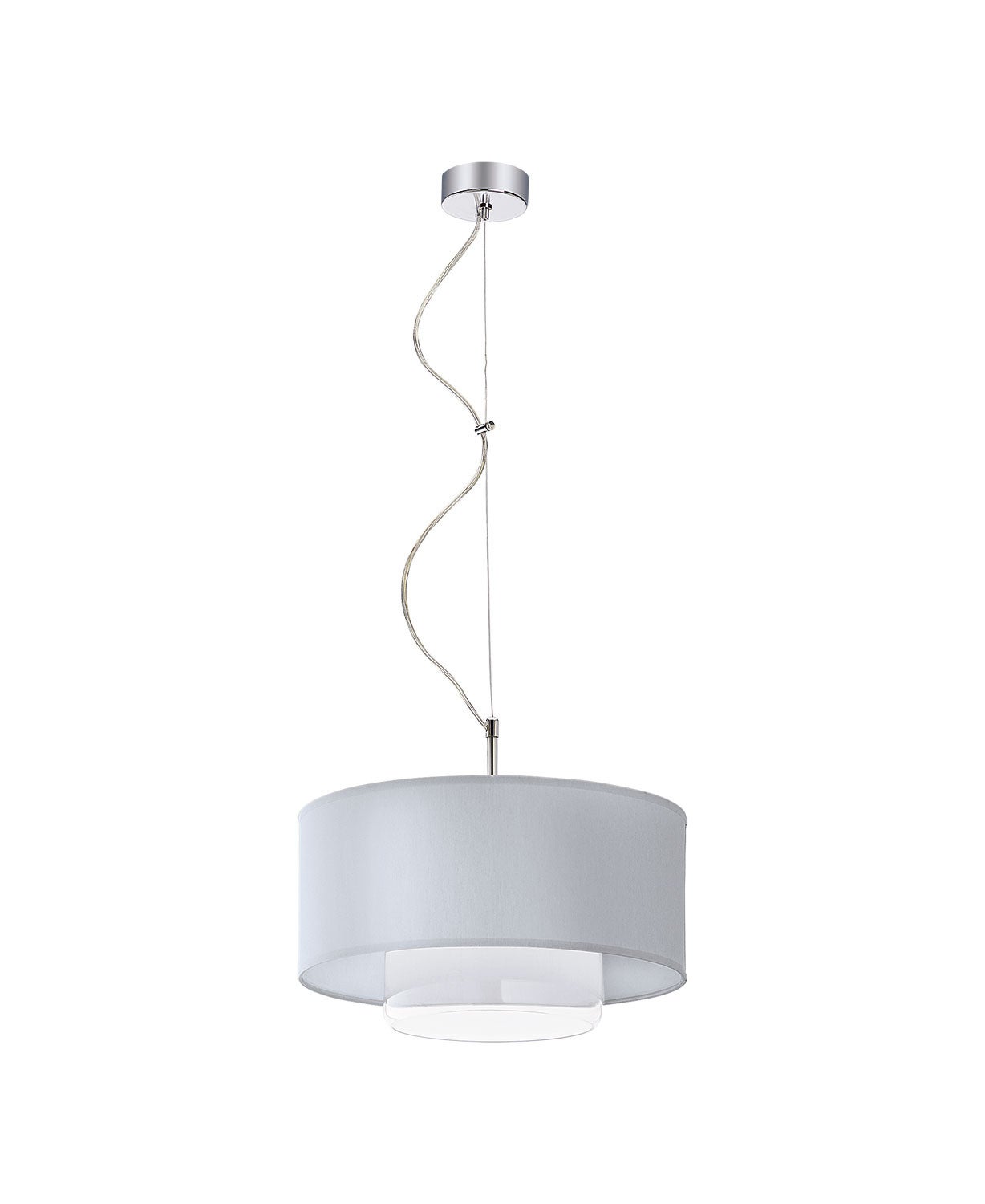 Lampa wisząca AVEO Jupiter nowoczesna srebrno-transparentny E27 80 cm 1 szt.
