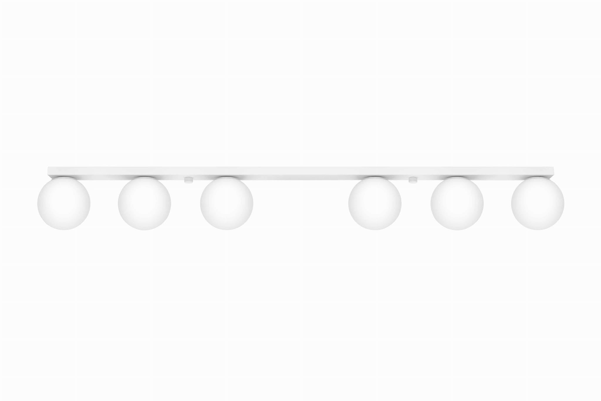 Plafonnier Acier Blanc G9 6 Yoli