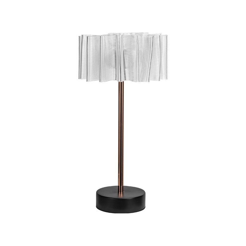 Plisowana lampa stołowa z akumulatorem, lampka nocna do sypialni, lampka stołowa LED chroniąca oczy, dotykowa lampka nocna USB