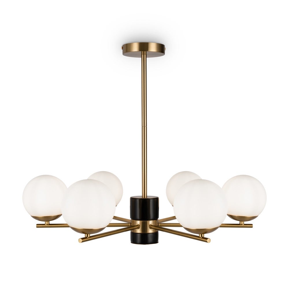 Lampa wisząca złota białe kule Marble Maytoni MOD187PL-06BS