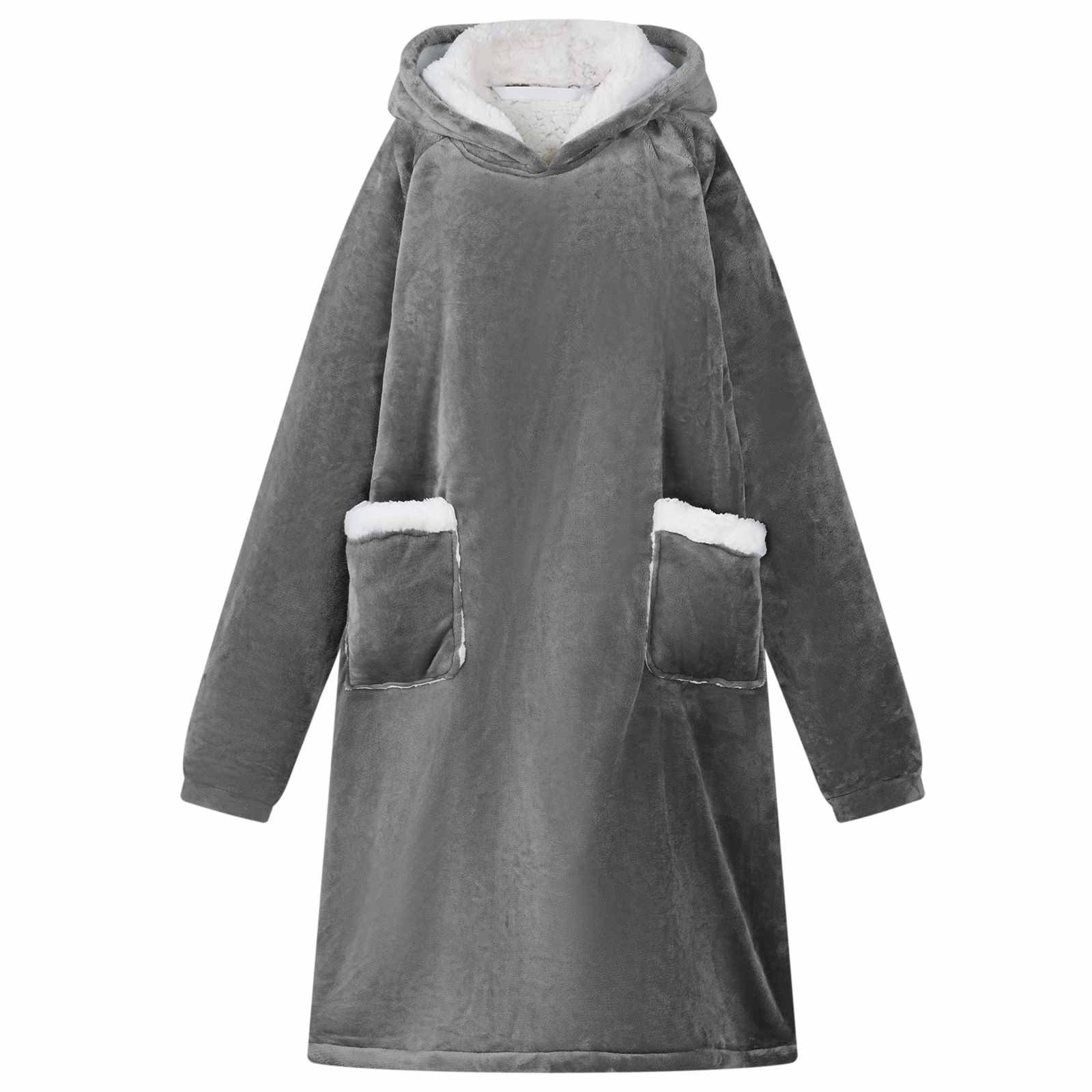 Bluza-koc Ciemnoszary L Fleece i Flanela vidaXL