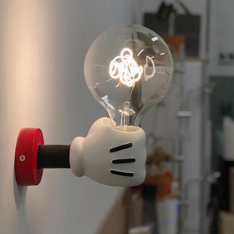 Kinkiety, lampka nocna, lampka nocna Myszka Mickey Cartoon, lampka do czytania ścienna z żywicy (bez żarówki)