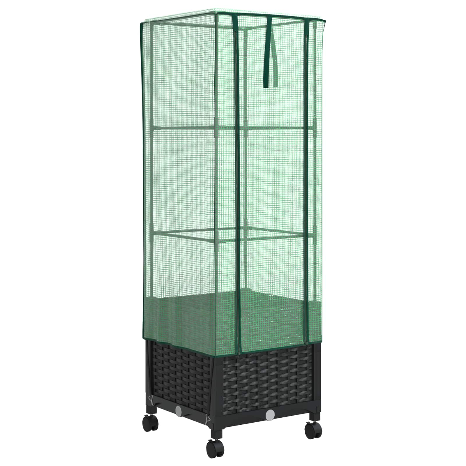 Donica Ogrodowa z Polipropylenu 40x40x145 cm Czarna na Taras