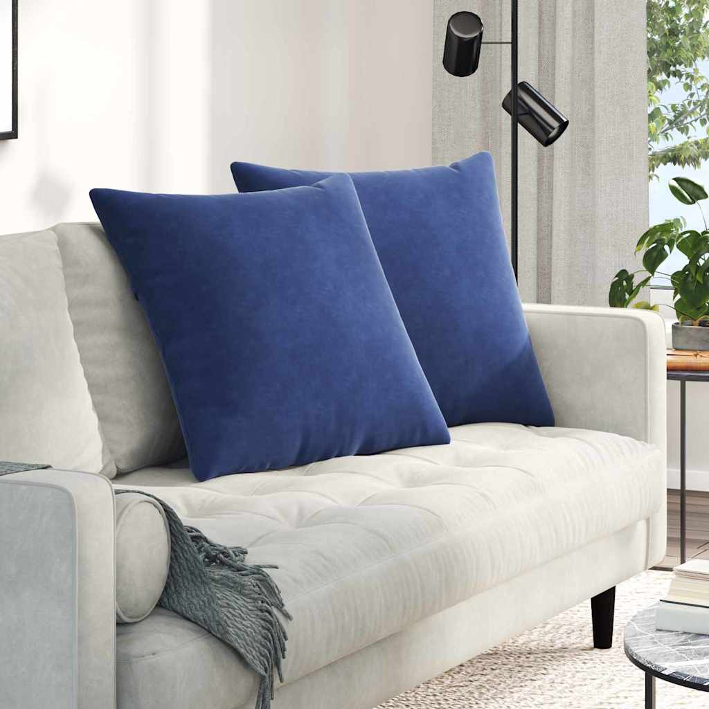 Poduszki na sofę 2 pcs Niebieski policyjny 80 x 80 cm vidaXL