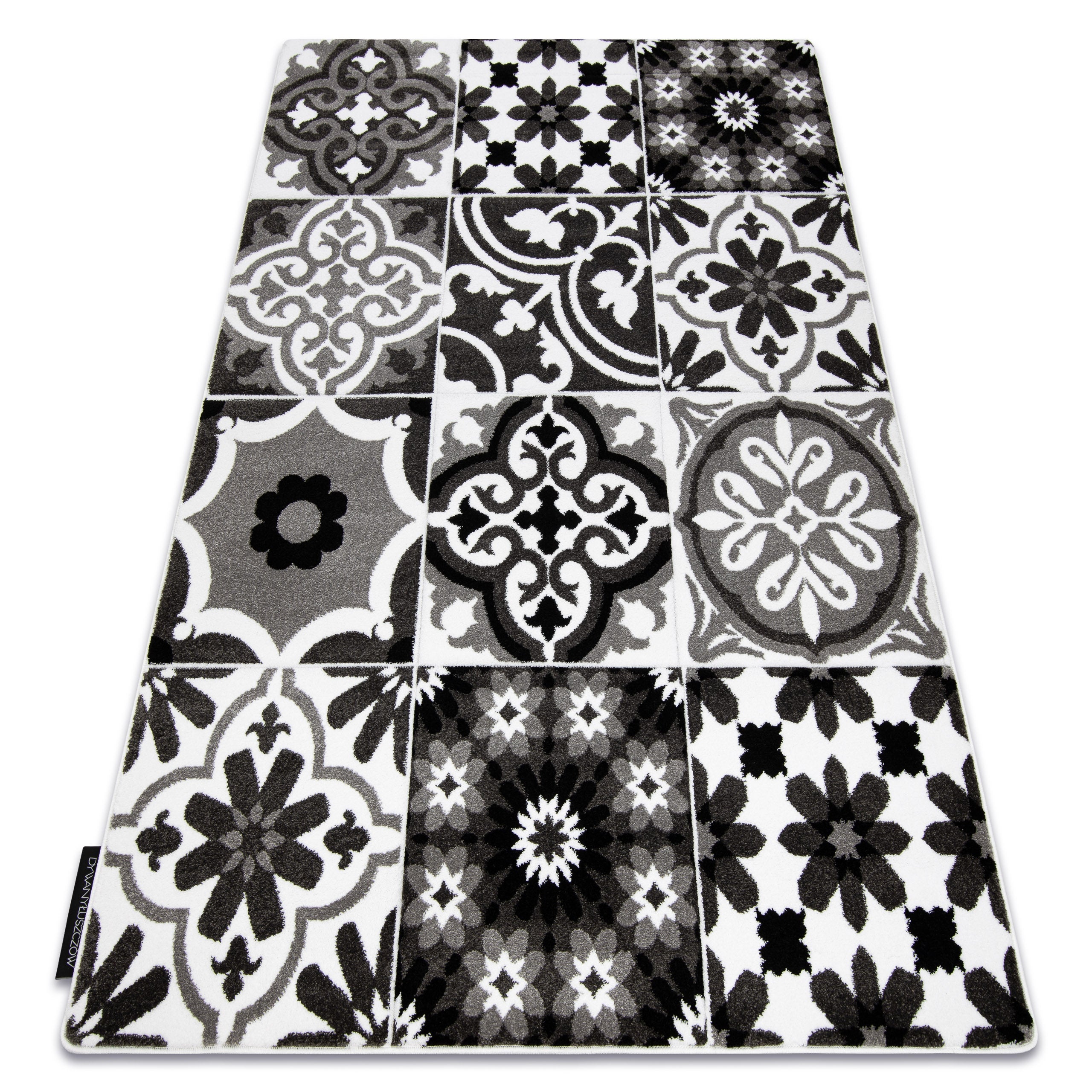 Dywan ALTER Porto Kwiaty szary 160x220 cm