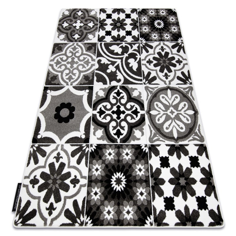 Dywan ALTER Porto Kwiaty szary 160x220 cm