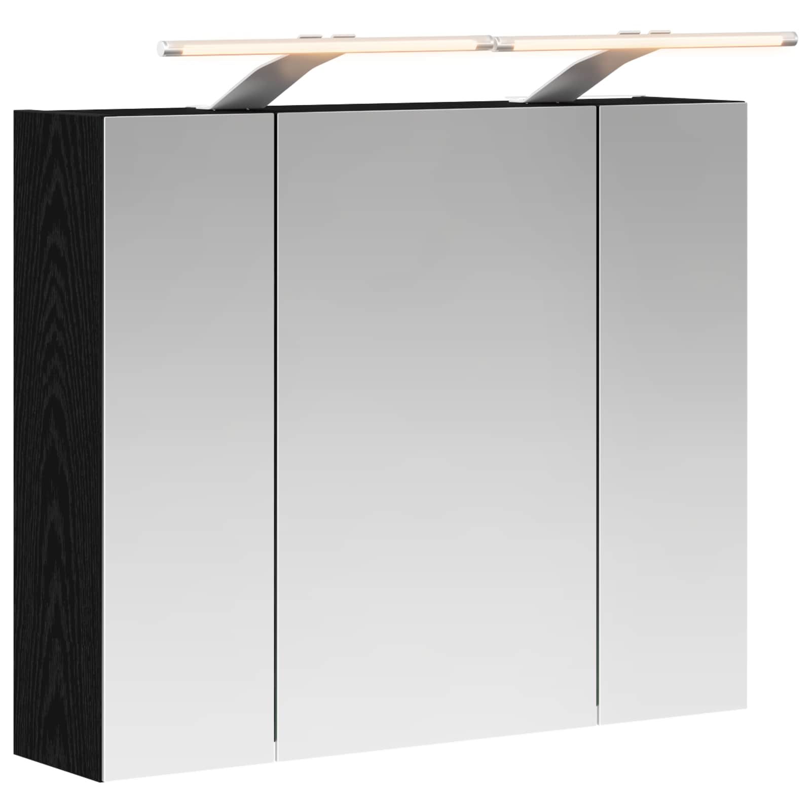 Szafka z lustrem do łazienki Czarny Dąb 60 x 14,5 x 50 cm