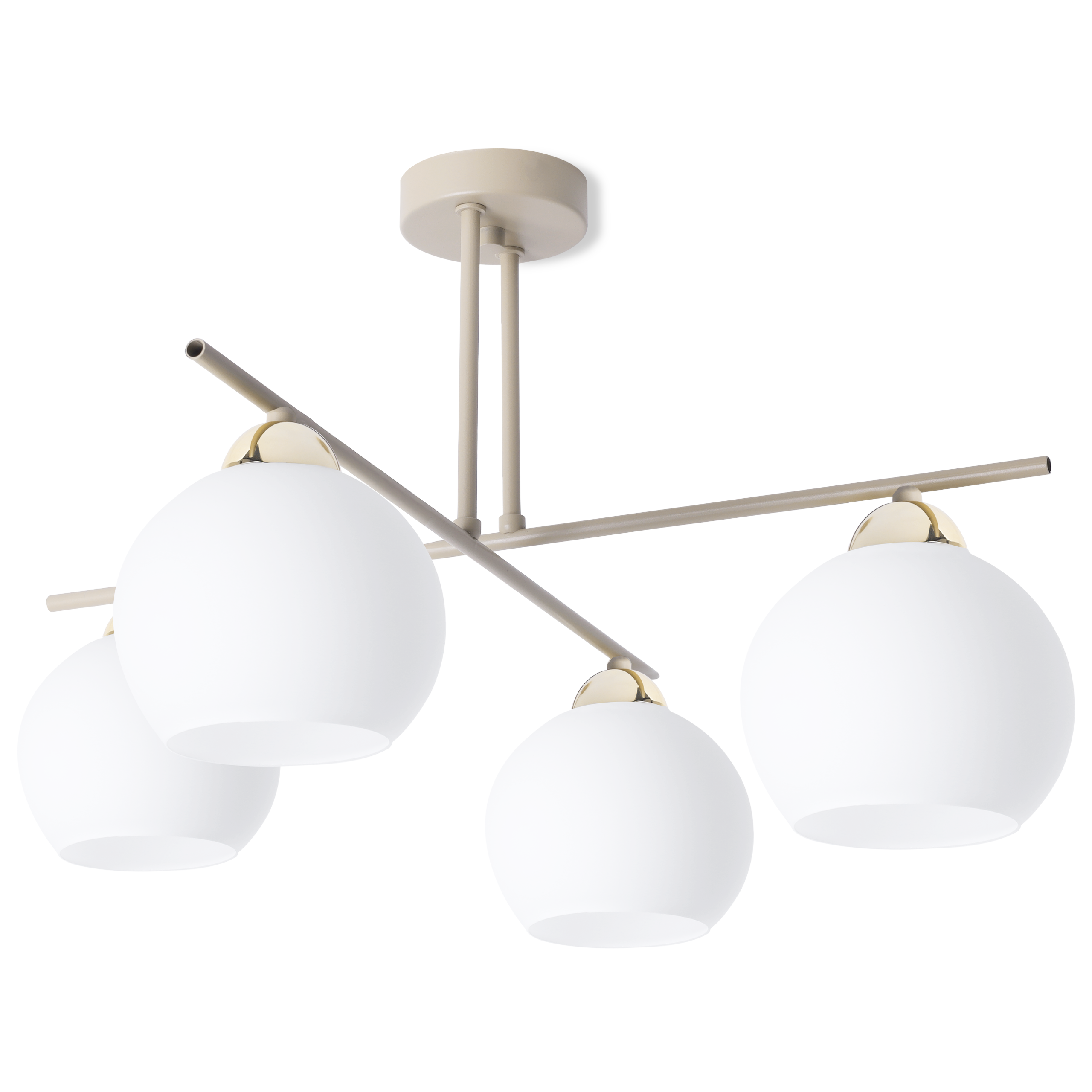 Lampa sufitowa wisząca Light Home LH Modena 4x E27 kaszmirowy/złoty