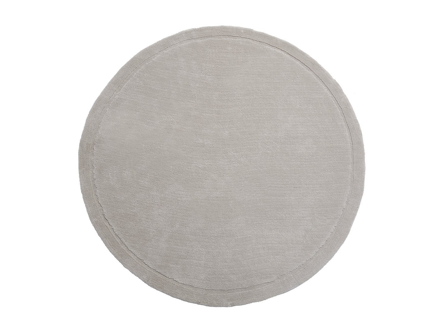 Dywan ze średniej długości włosiem , okrągły- 200 x 200 cm - Taupe - VELINA