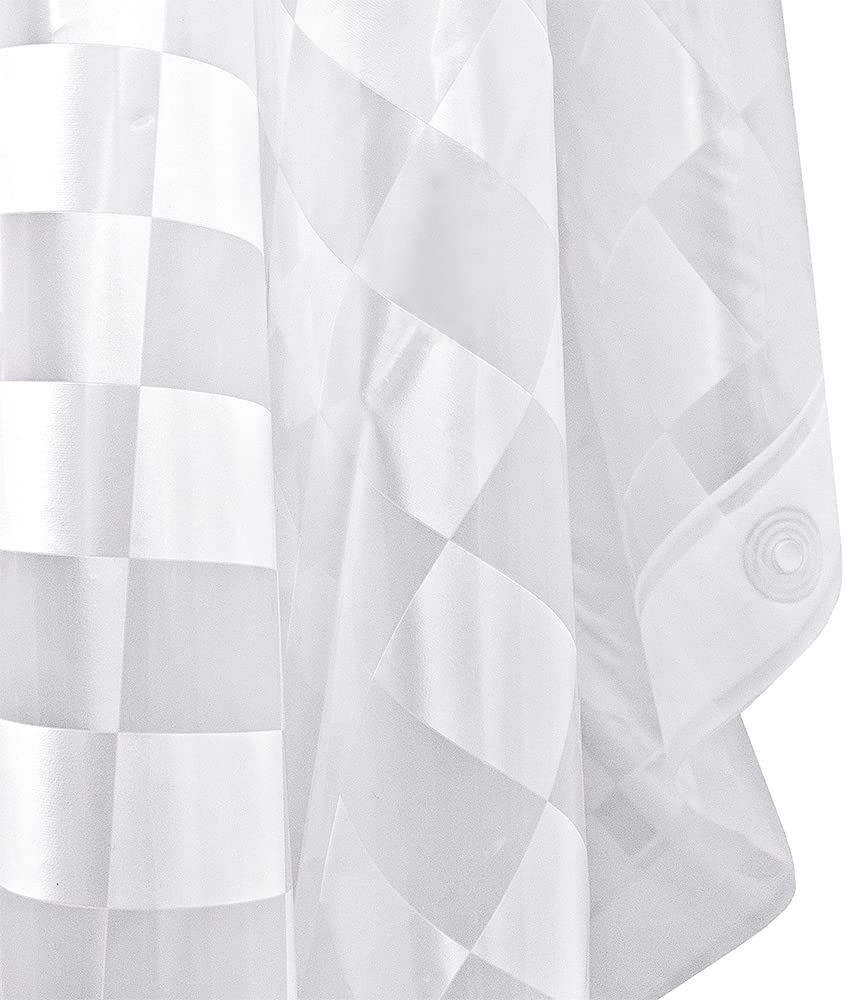 Zasłona Prysznicowa Do Wanny 180x200 cm Trwała Wodoodporna Odporna Na Pleśń Nowoczesna Z Haczykami Design L