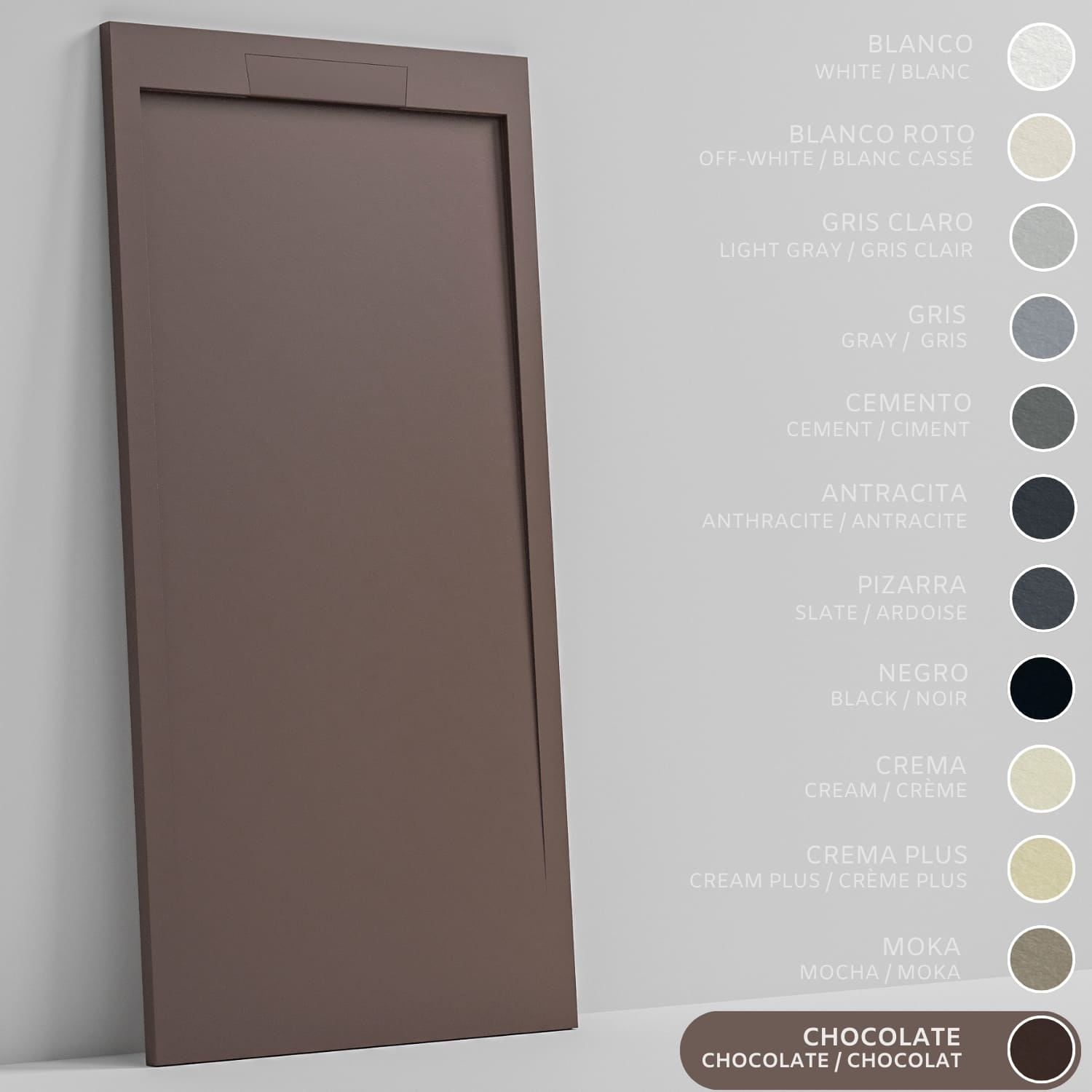 SOULHOME Brodzik prysznicowy– Żywica– Gel Coat– Gładka/Kamienna tekstura – Antypoślizgowy – czekoladowy- 130X70- Niski 3cm– Elegancki SAME