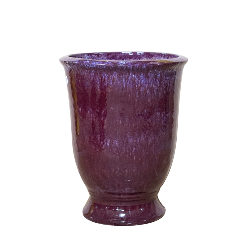 Donica ceramiczna Provencelia ARTHUR Liliowy, sred.42 x H52 cm, mrozoodporna, rękodzieło, szkliwiona