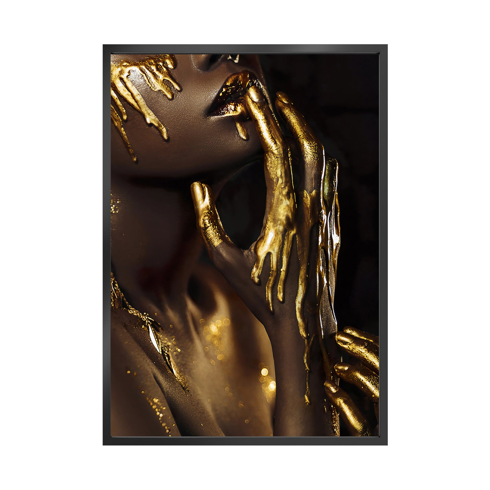 STYLER Obraz Poster Gold Drip 50x70