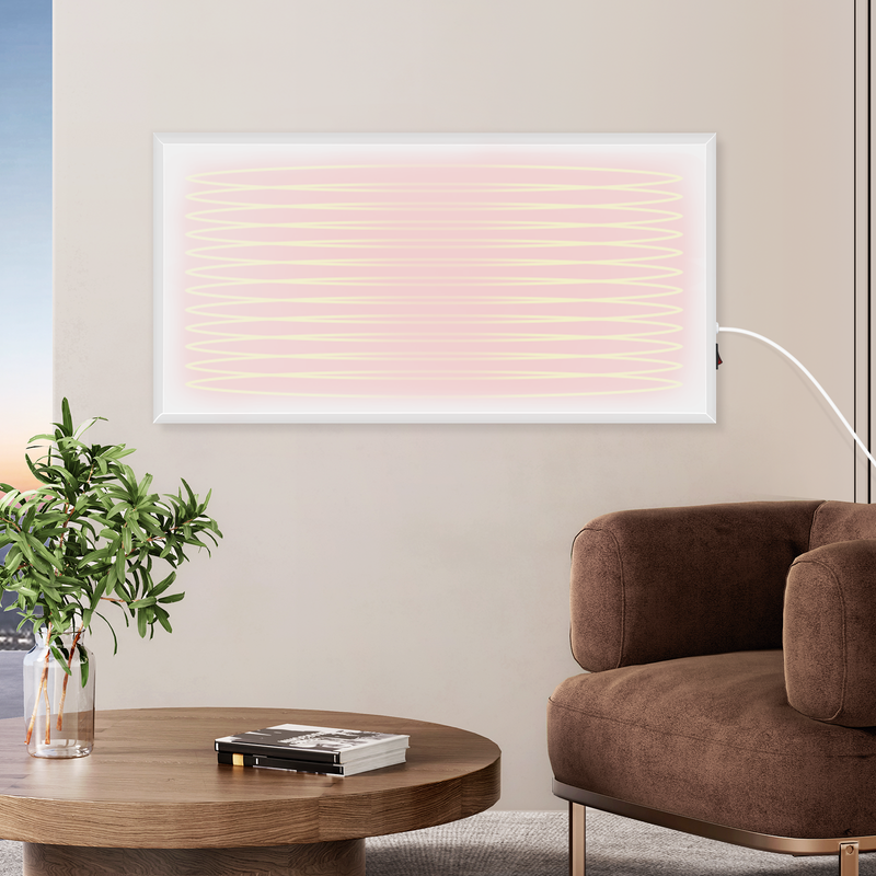 NETTLIFE Grzejnik na Podczerwień 170W - Energooszczędny Panel Ścienny Elektryczny, Zabezpieczenie przed Przegrzaniem
