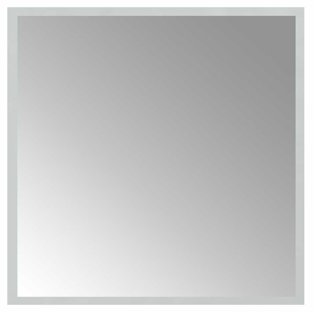 Lustro Łazienkowe Ścienne Kwadratowe 50x50 cm z LED 5 V IP65 Srebrne
