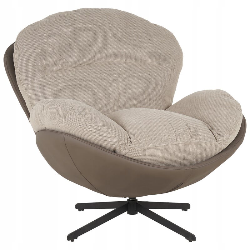 Fotel wypoczynkowy tapicerowany obrotowy 360 do salonu FO106 Milo taupe