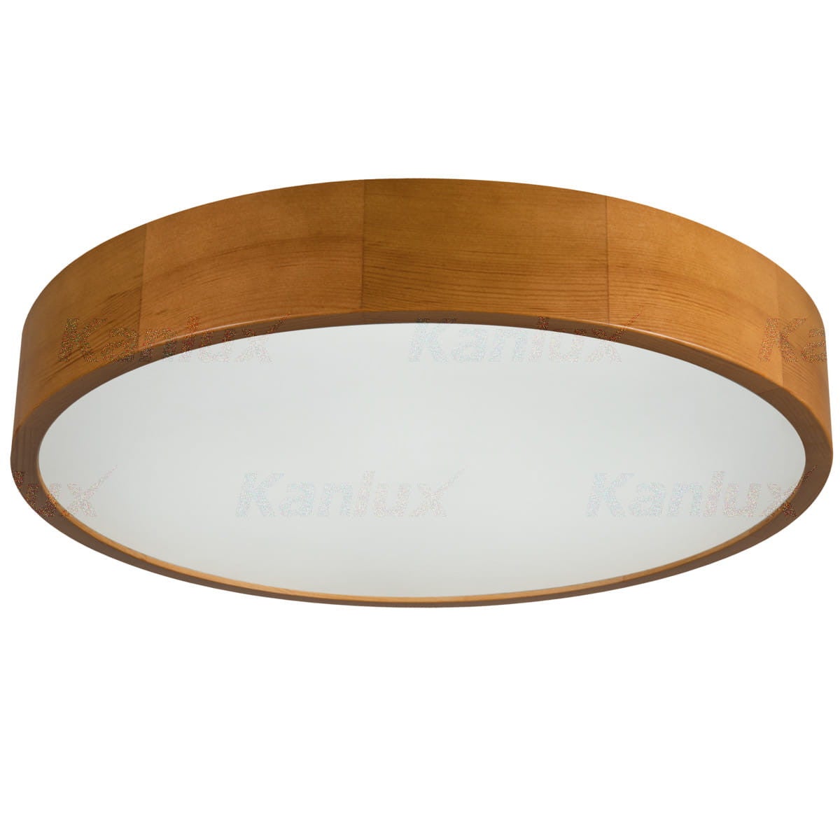 Plafon drewniany okrągły biały klosz Kanlux JASMIN 36442