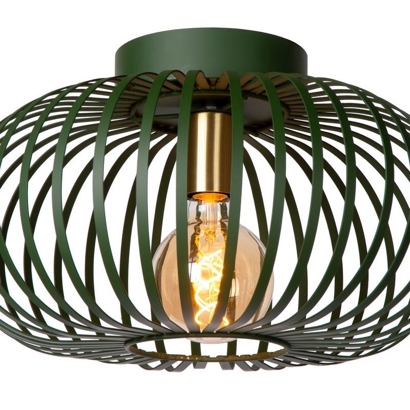 Lampa sufitowa MANUELA zielona 1xE27x60W metal wym:23x40x40cm IP20 Lucide