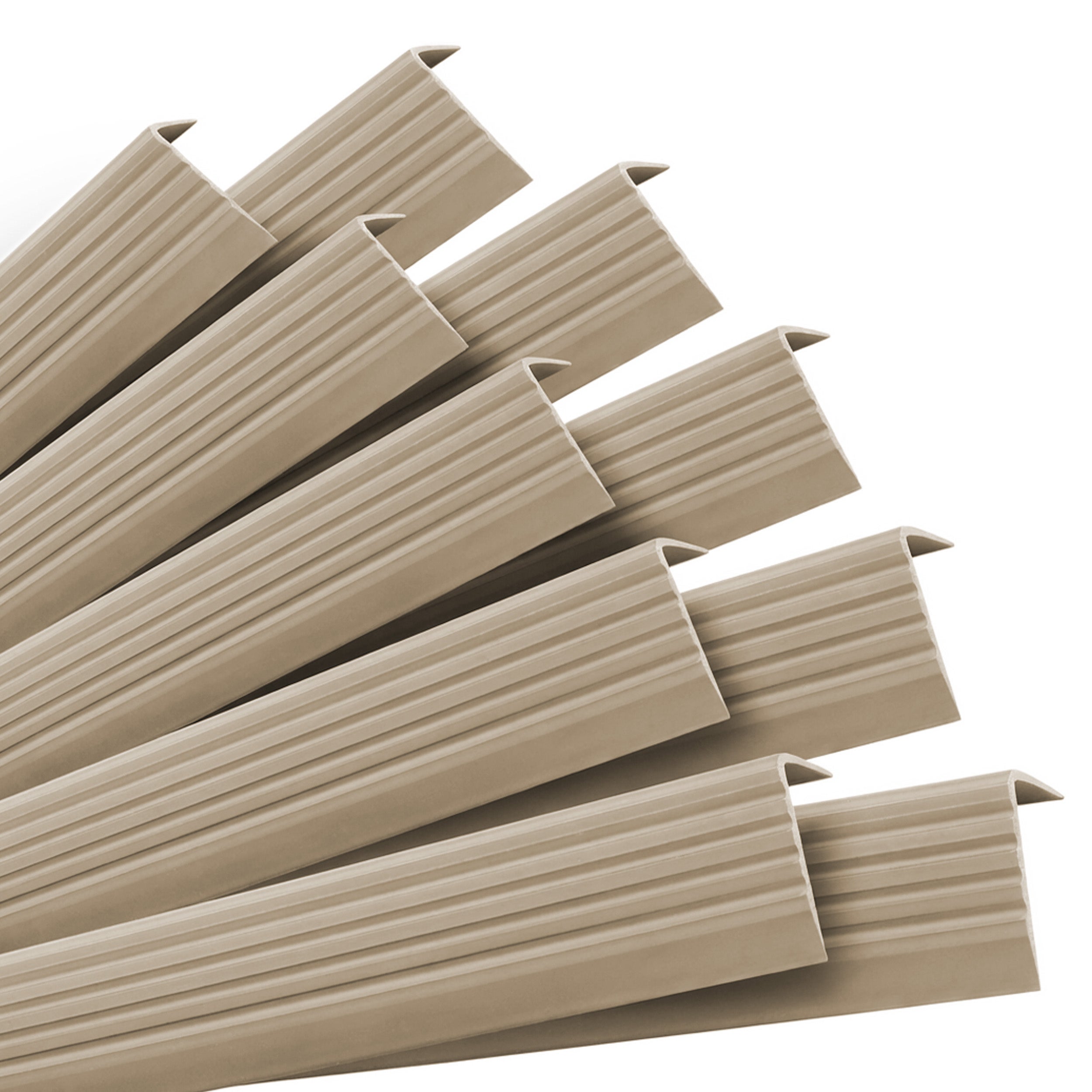 10x Profil schodowy PVC 40x25 mm - samoprzylepny, antypoślizgowy, 100 cm, beżowy