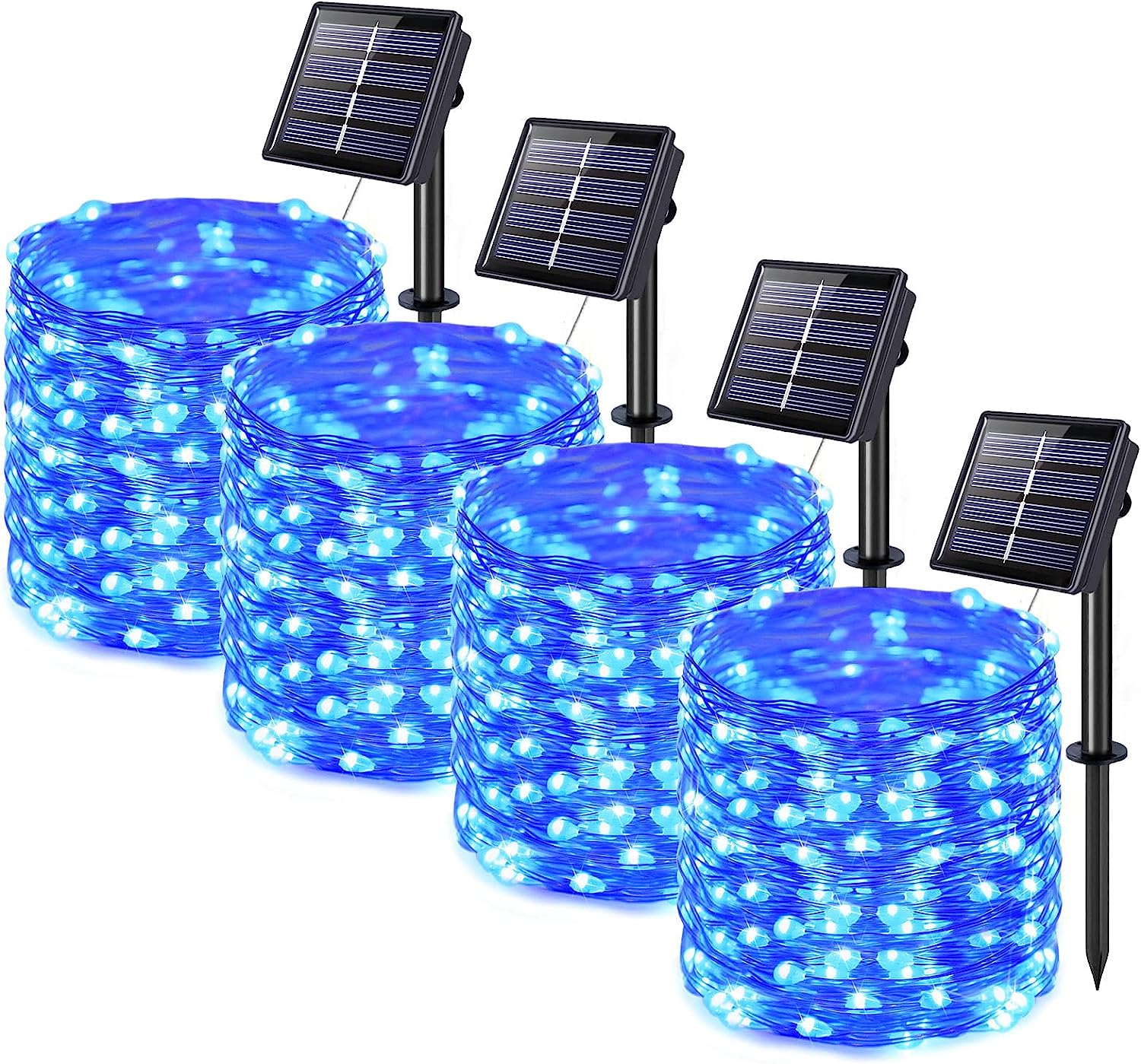 szt LED solarna girlanda świetlna super jasne solarne oświetlenie Halloween na zewnątrz Ogród Taras Boże Narodzenie trybów oświetlenia Niebieski