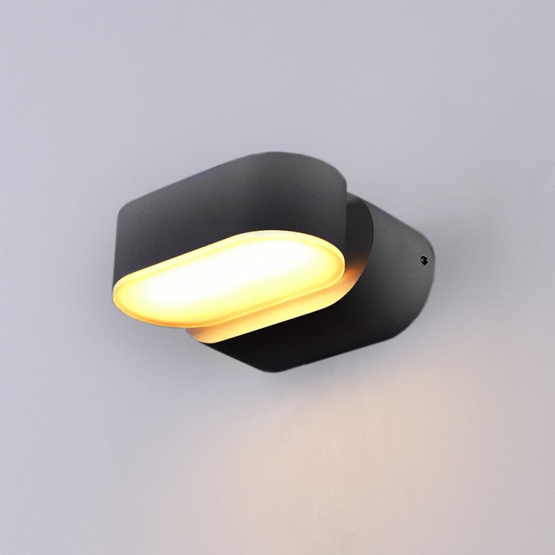 Lampa ścienna LED 6W – Czarna – 660lm – IP54 – 3000K – Aluminium