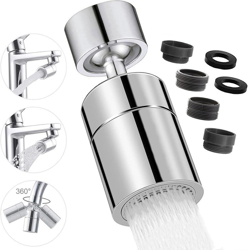 Aerator do baterii, obrotowy o 360° wylewka kuchenna, 2 tryby spieniania oszczędzające wodę, do zlewu kuchennego i łazienkowego