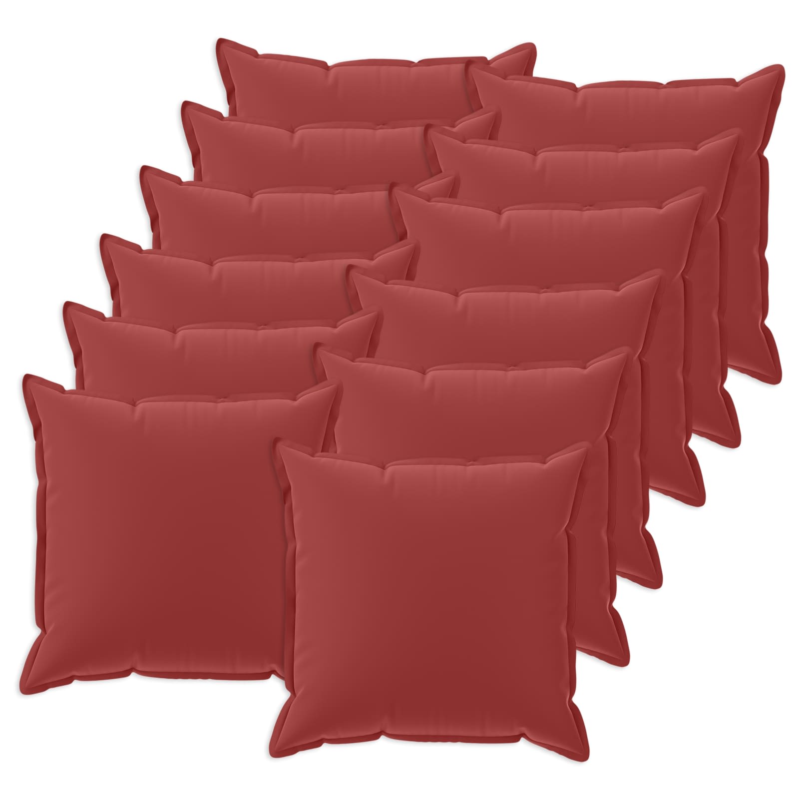 12x Poszewka Dekoracyjna na Poduszkę 50x50 cm Czerwone Wino