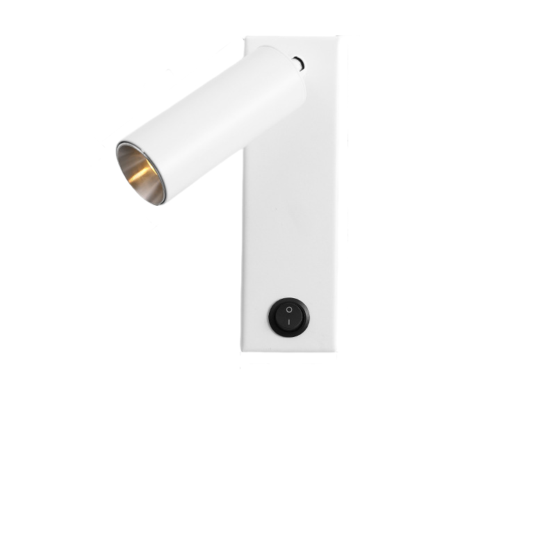 Nowoczesna lampa ścienna LED 3W z regulowanym włącznikiem, odpowiednia do sypialni i biur, ciepłe światło (białe).