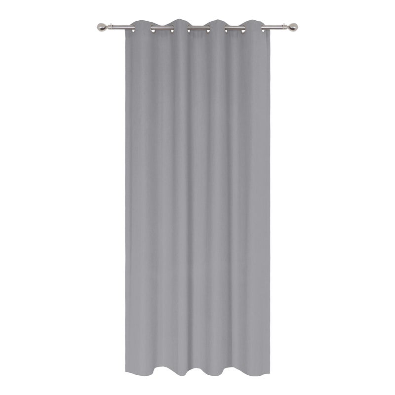 Zasłona filtrująca, Kalpe, bawełna, szara, wys. 280 x szer. 140 cm INSPIRE