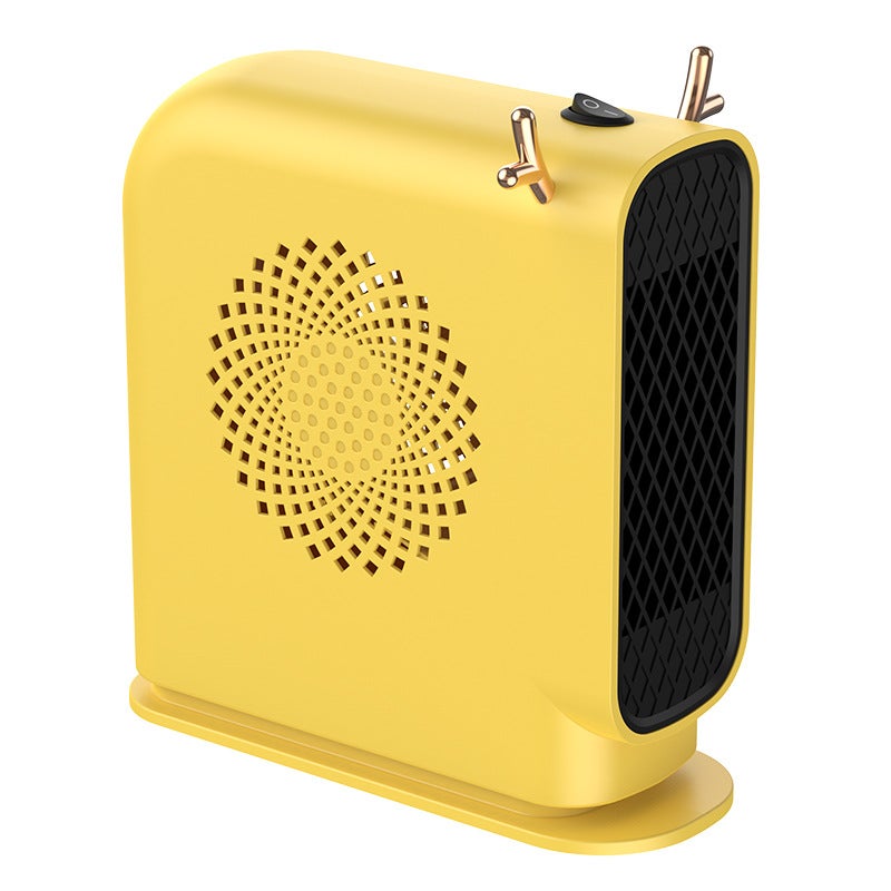 Szybki podgrzewacz 220 V Mini (żółty) Grzejnik pokojowy z wentylatorem o wysokiej wydajności Grzejnik do biura i domu na zimę (żółty)